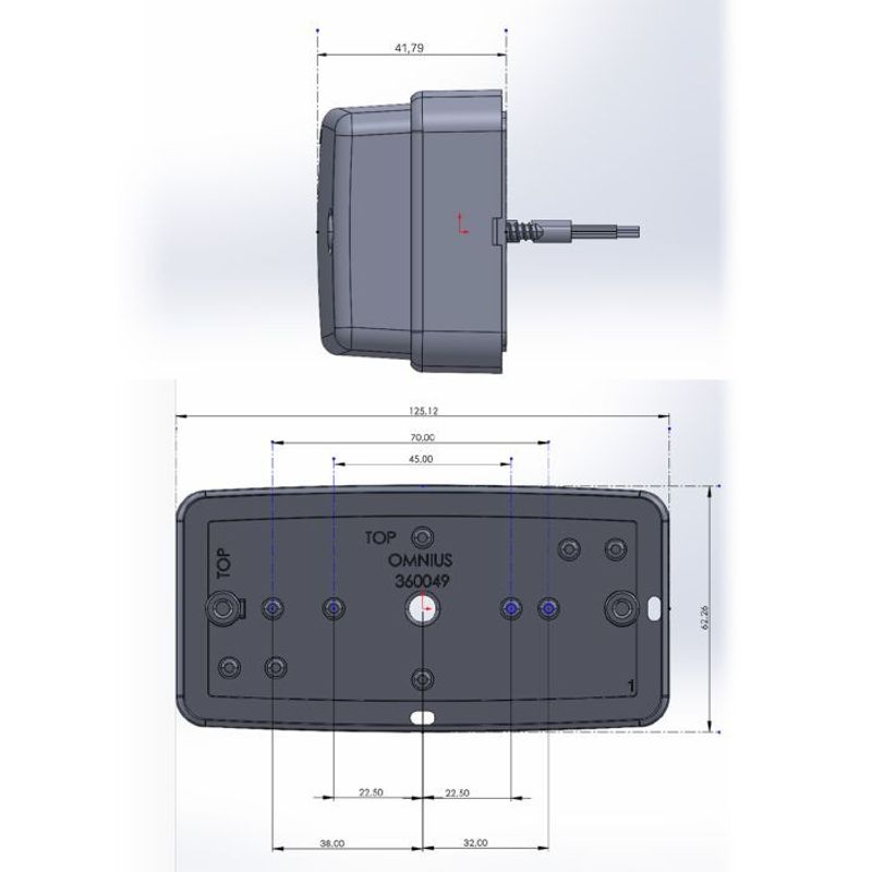 Upphöjningsram till Omnius positionsljus