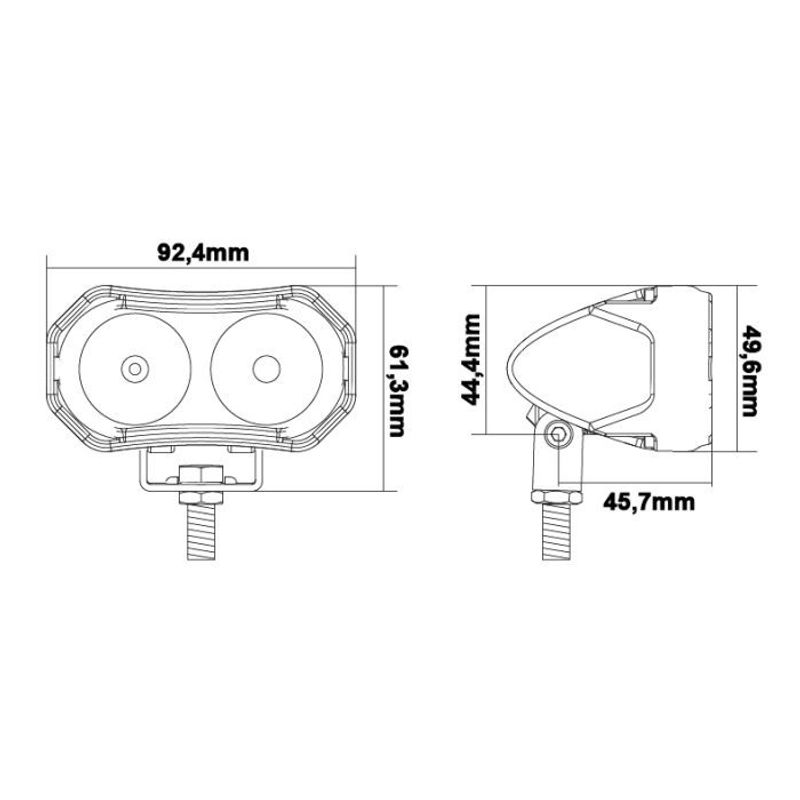 Bluespot för lagertruckar 6W (optiskt varningssystem, spot)