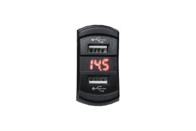 4Connect vattentät USB-laddare med voltmätare