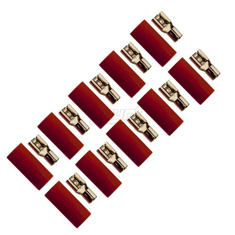 4Connect flat kabelsko 6.0mm², bredd 4.8 mm, röd, 10st