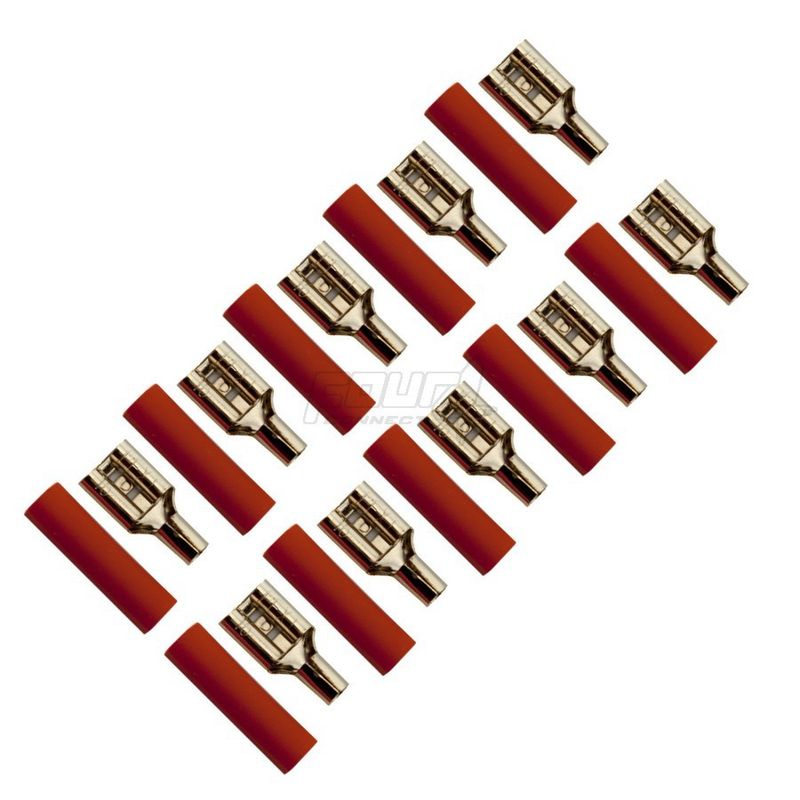 4Connect flat kabelsko 2.5mm², bredd 6.3 mm, röd, 10st