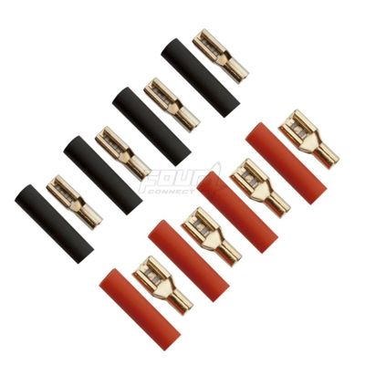 4Connect flat kabelsko 2.5mm2 - 2x2.8mm/2x4.8mm röd + 2x2.8mm/2x4.8mm svart