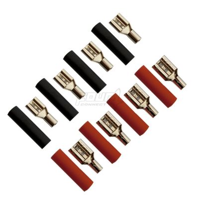 4Connect flat kabelsko 2.5mm2 - 2x4.8mm/2x6.3mm röd + 2x4.8mm/2x6.3mm svart