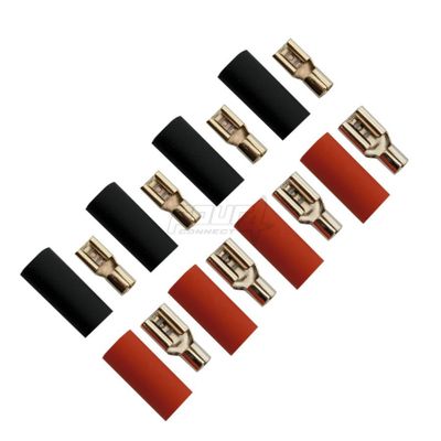 4Connect flat kabelsko 6.0mm2 - 2x4.8mm/2x6.3mm röd + 2x4.8mm/2x6.3mm svart
