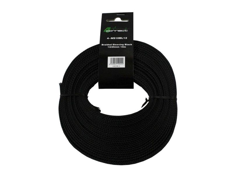 4Connect svart nylonstrumpa 12/25mm 10m