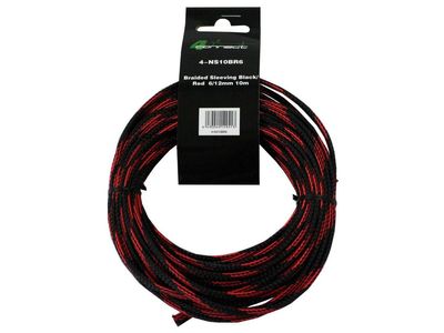 4Connect röd och svart nylonstrumpa 6/12mm 10m