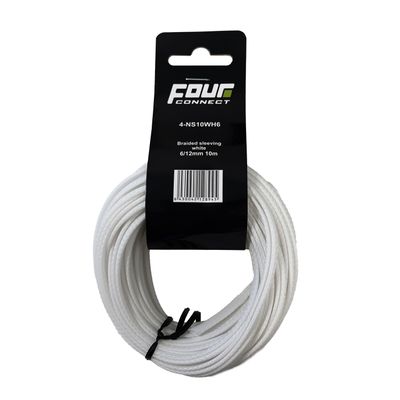 FOUR Connect Kabelstrumpa Vit 6/12mm 10m