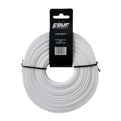FOUR Connect Kabelstrumpa Vit 12/25mm 10m