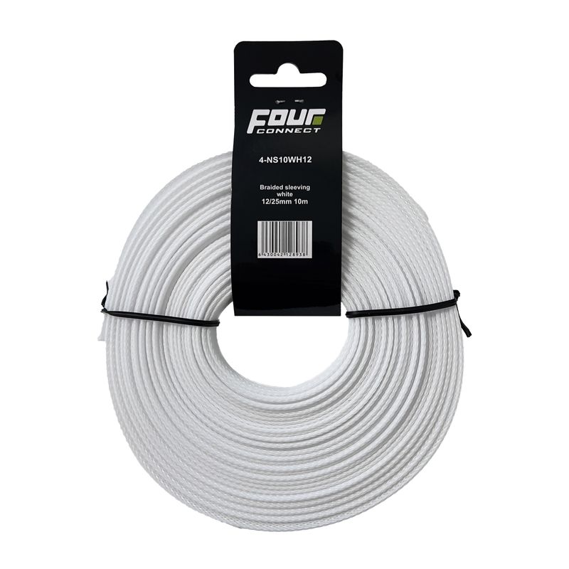 FOUR Connect Kabelstrumpa Vit 12/25mm 10m