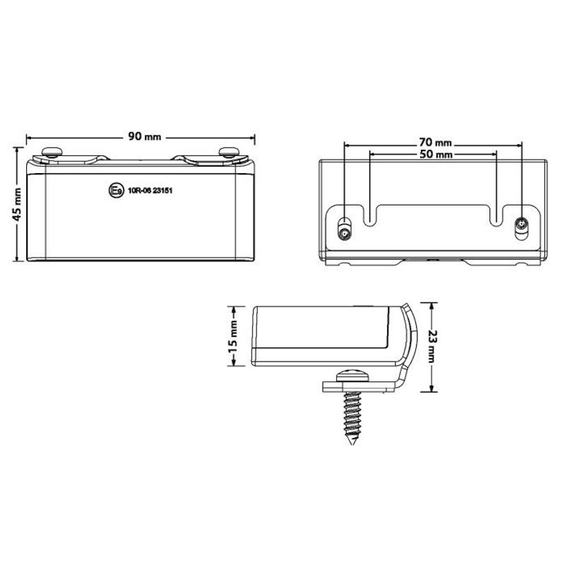Spectra backljus med blixtljus