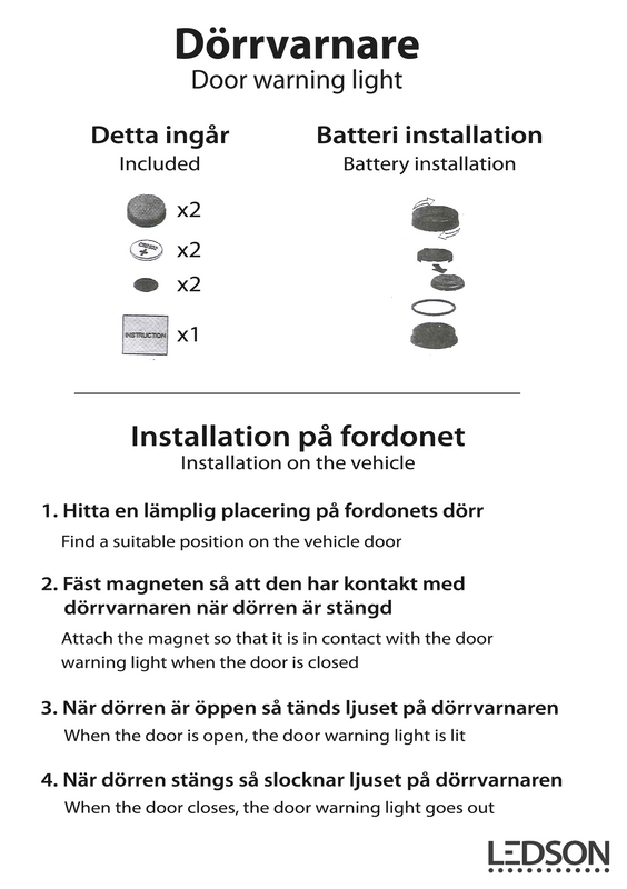 Dörrvarnare x 2 (Röd LED)