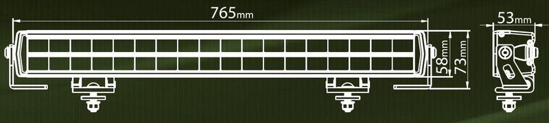 Alfa 30" Powerboost LEDramp 270W (E-märkt, Combo)