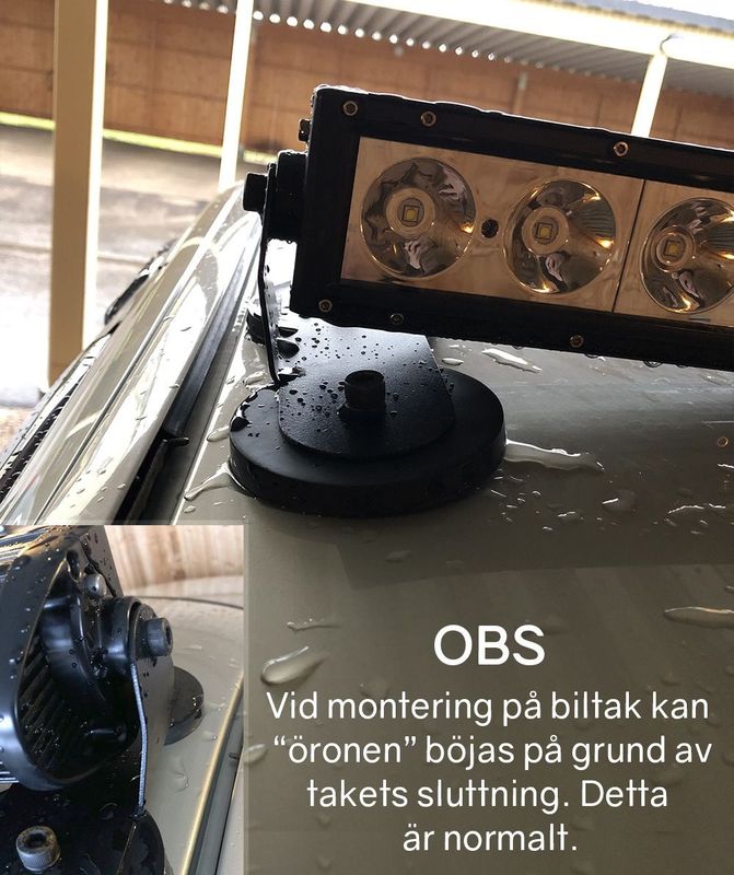 Magnetiska hållare för t.ex. LED-ramp (stor / liten, magnetfäste ett par)