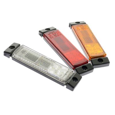 Platt positionsljus med reflex, 9-36V, E-märkt, 4 LED