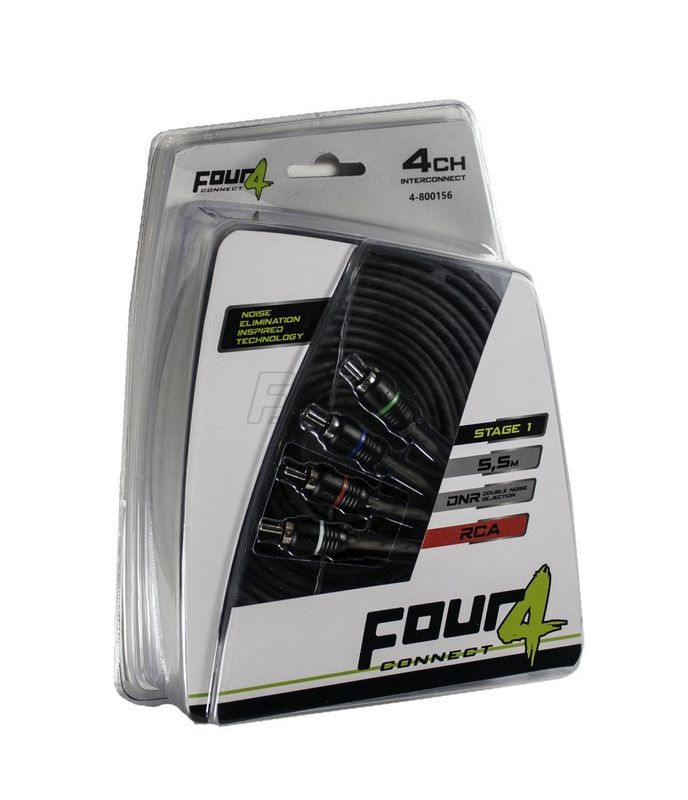 4Connect 4-800156 STAGE1 lågnivåkabel 5.5m, 4kanal