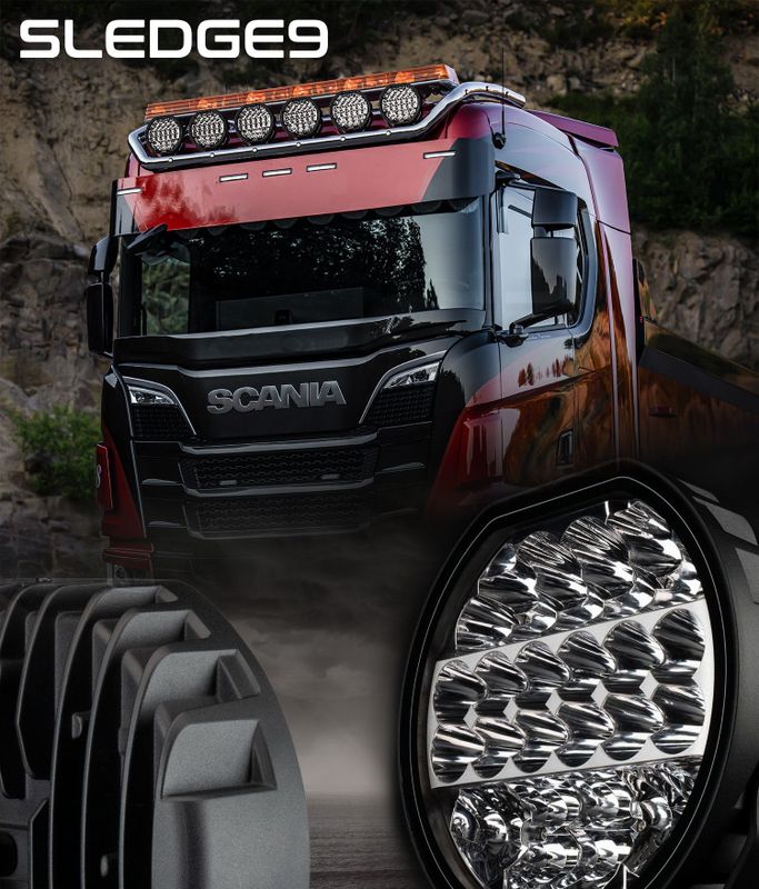 Sledge9 LED Extraljus 9"