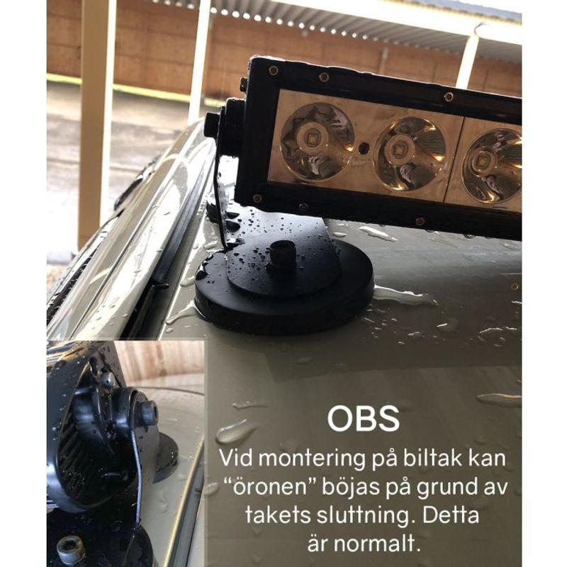 Magnetiska hållare för t.ex. LED-ramp (stor / liten, magnetfäste ett par)