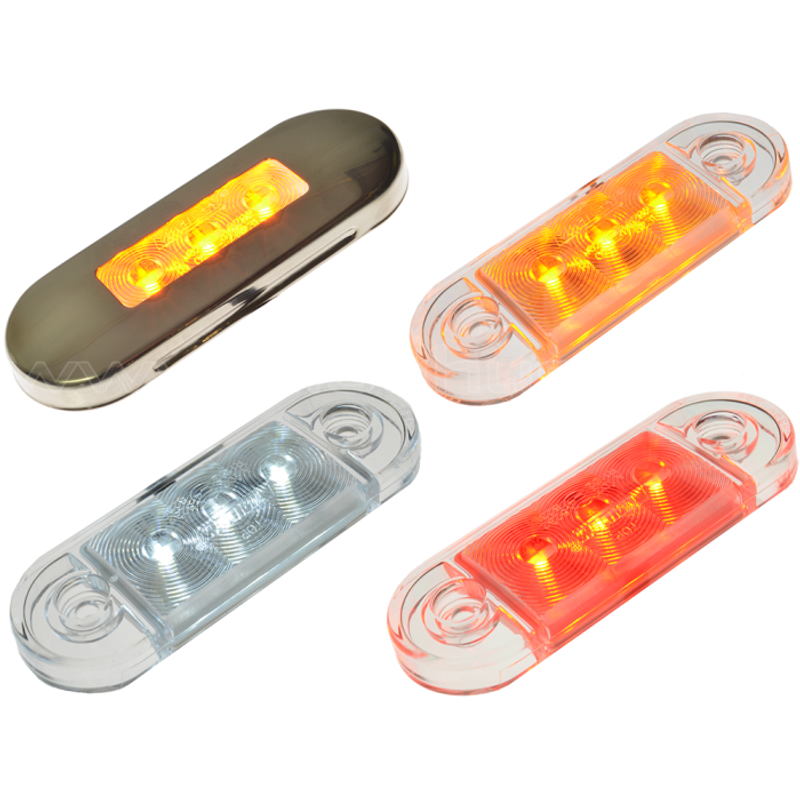 E-märkt, utanpåliggande och supertunn positionslykta