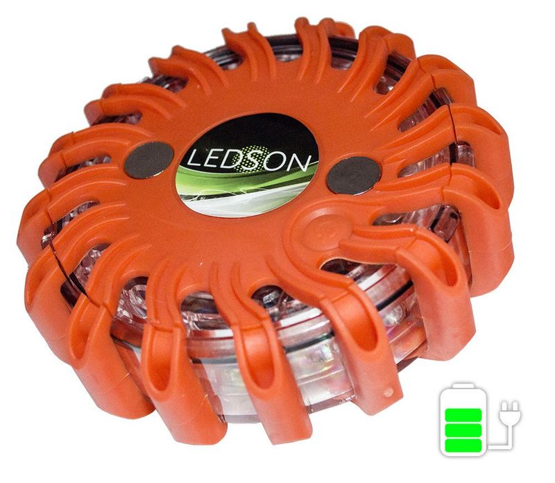 Varningspuck LED (orange/blå)