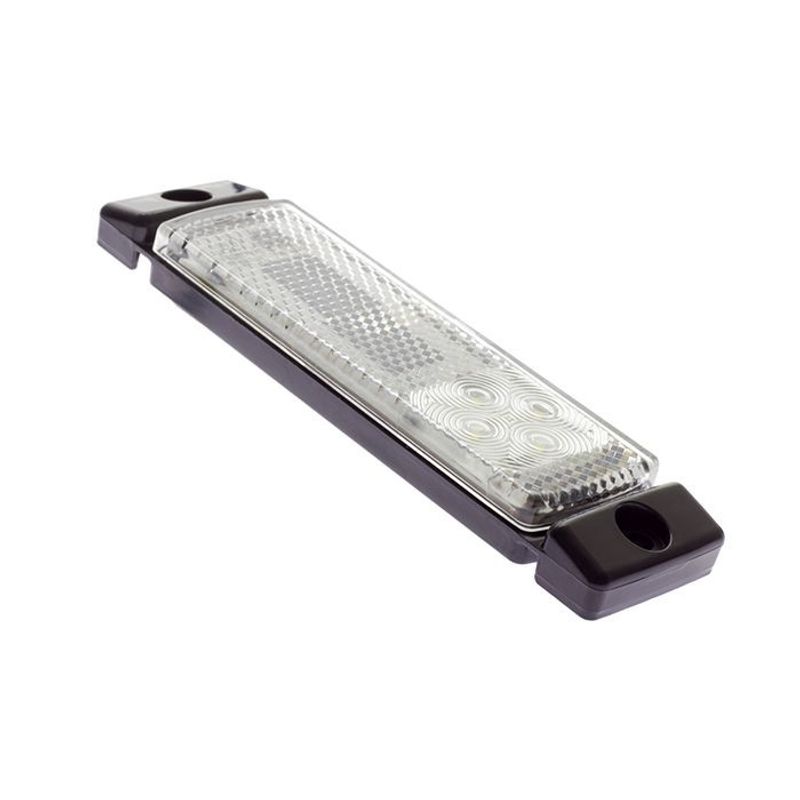 Platt positionsljus med reflex, 9-36V, E-märkt, 4 LED