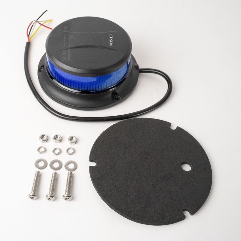 Blått varningsljus Slim (skruvfäste)