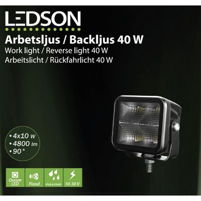Vega F LED arbets/-backljus 40W (Flood)