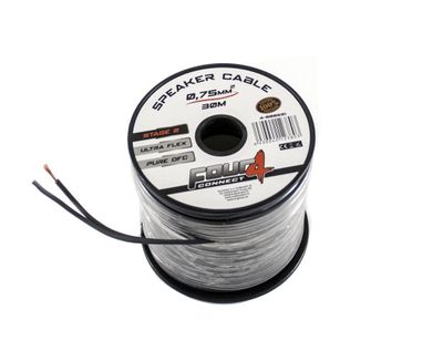 4CONNECT 4-800231 STAGE2 OFC-hötalarkabel 2x0,75mm2 minitrumma 30m