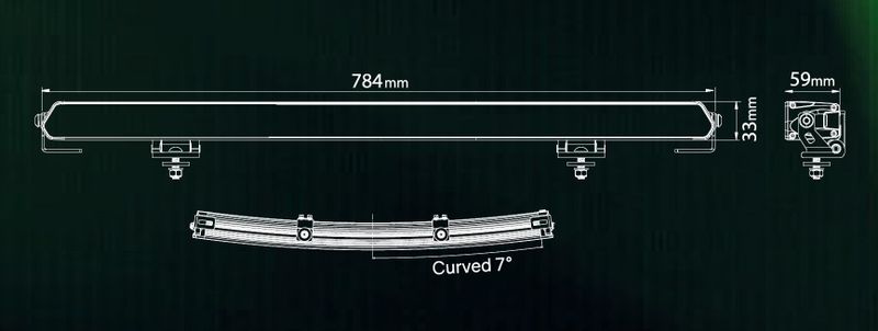 EPIX31 Slim Curved LED Ramp 31" 162W