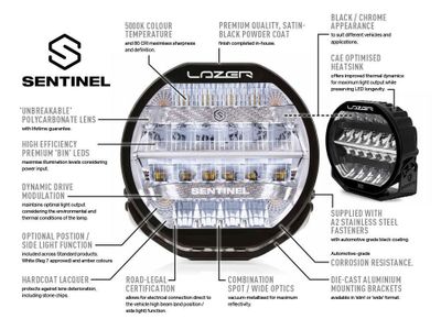 Lazer LED Sentinel Chrome