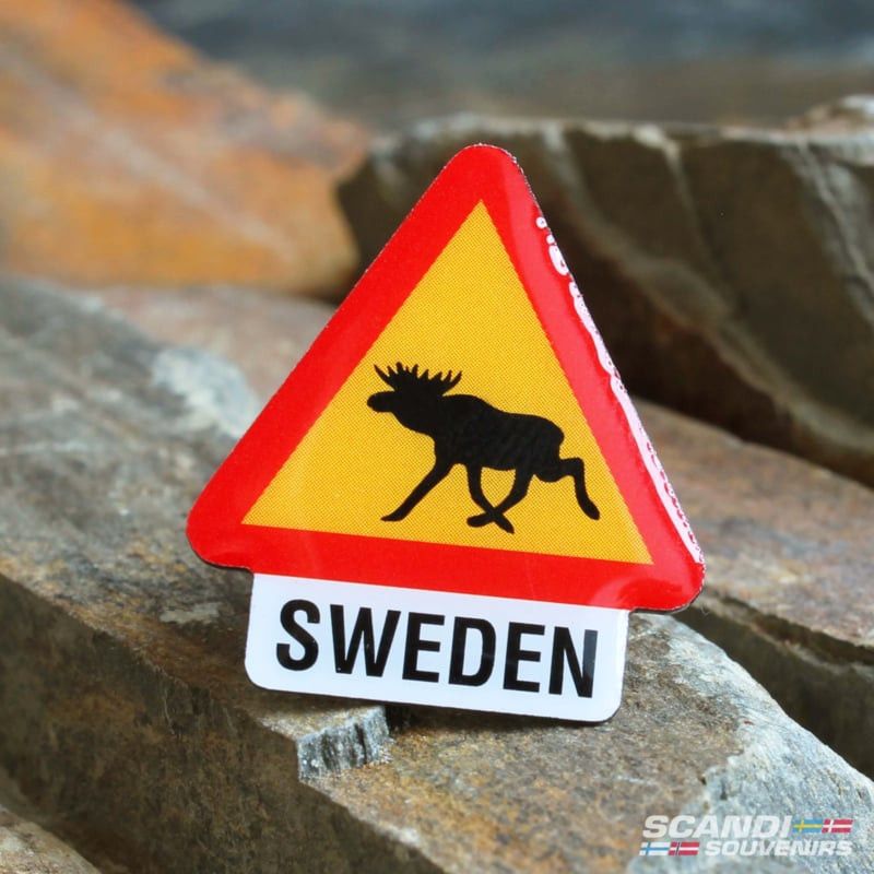 Pin: MOOSE WARNING roadsign