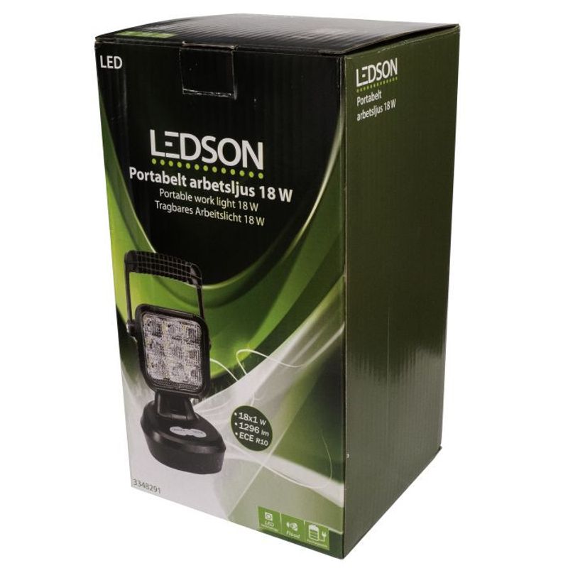 Portabelt arbets- / blixtljus 18W (Uppladdningsbar)