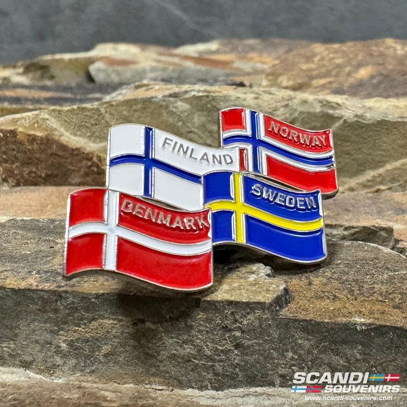 Pin: Scandinavische Vlaggen