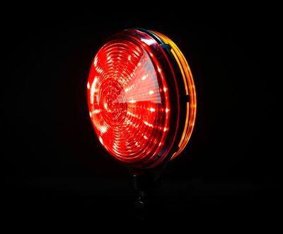 Spansk lampa dubbelsidig (orange & röd)