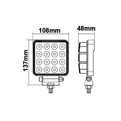 Square16 LEDSON arbetsbelysning 24Watt (E-märkt, flood)