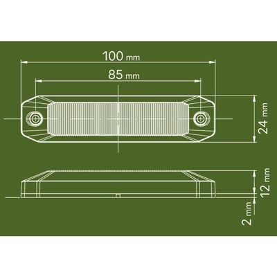 OptoLine M+ positionsljus (Vit + Orange)