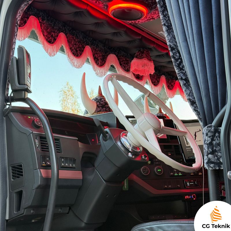 Bakelit ratt 53cm med Nav Volvo FH 4/5: Vit