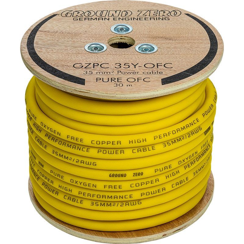 Ground Zero OFC power wire 35mm2 30m - yellow
