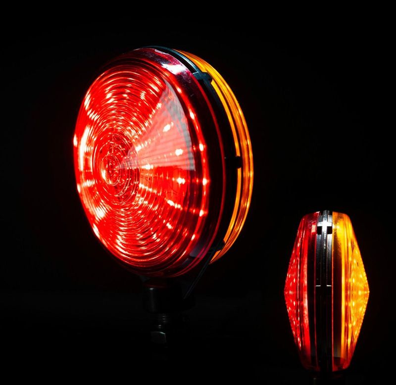 Spansk lampa dubbelsidig (orange & röd)