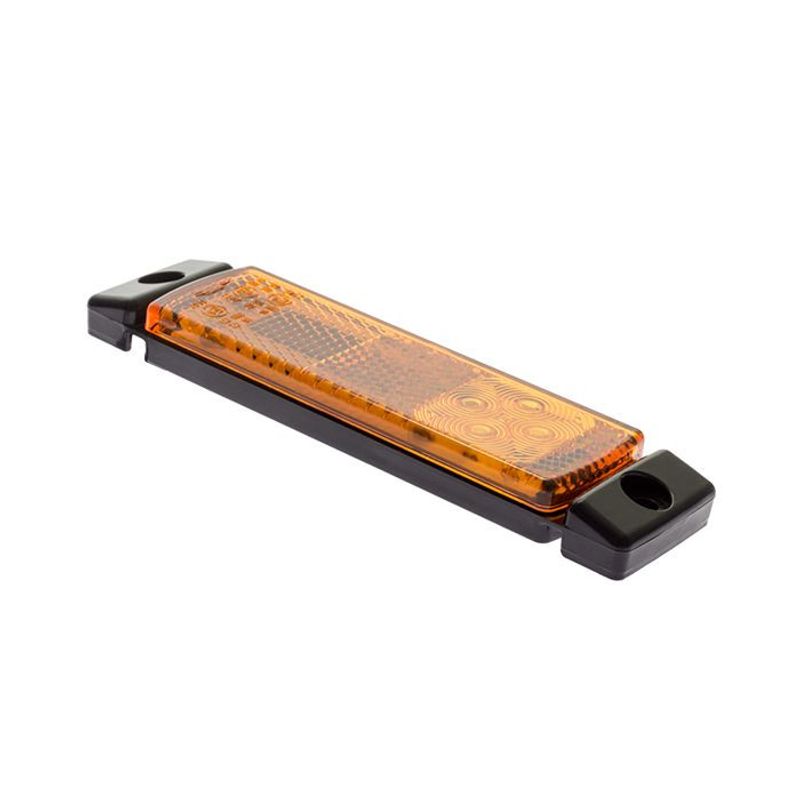 Platt positionsljus med reflex, 9-36V, E-märkt, 4 LED