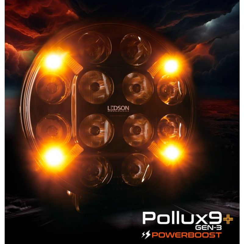 Pollux9+ Gen3 Strobe LED Extraljus 120W Powerboost (Driving / Spot Beam)