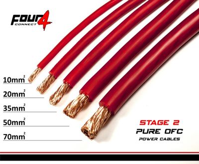 4CONNECT 4-800211 STAGE2 10mm2 OFC-strömkabel röd 50m