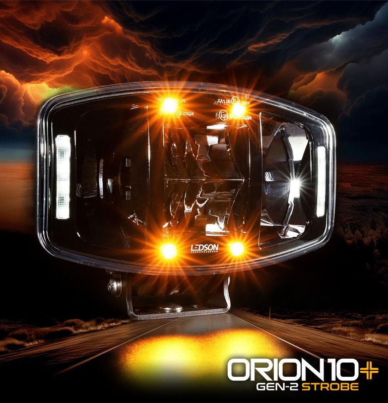 Orion10+ Gen2 Strobe LED Extraljus 100W med blixtljus