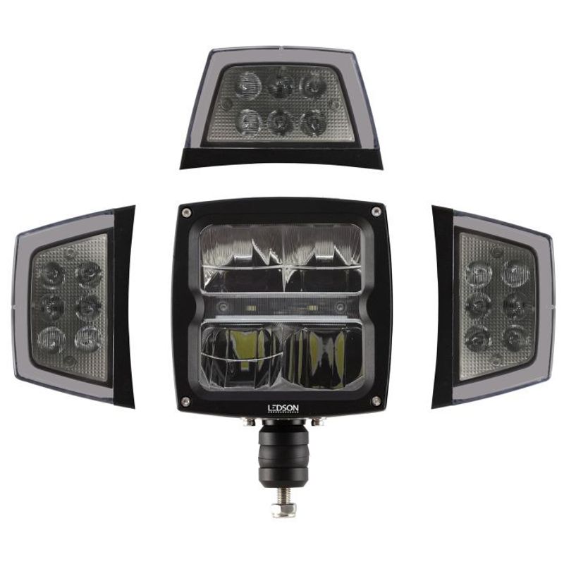 Plogljus LED med hel-, halv-, positionsljus, blinkers (80W, Glas med uppvärmning!)