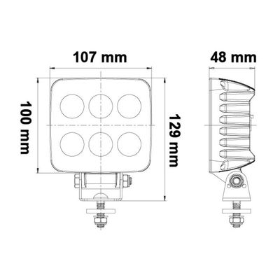 Radiant arbetsbelysning/backljus 36W (ECE R23)