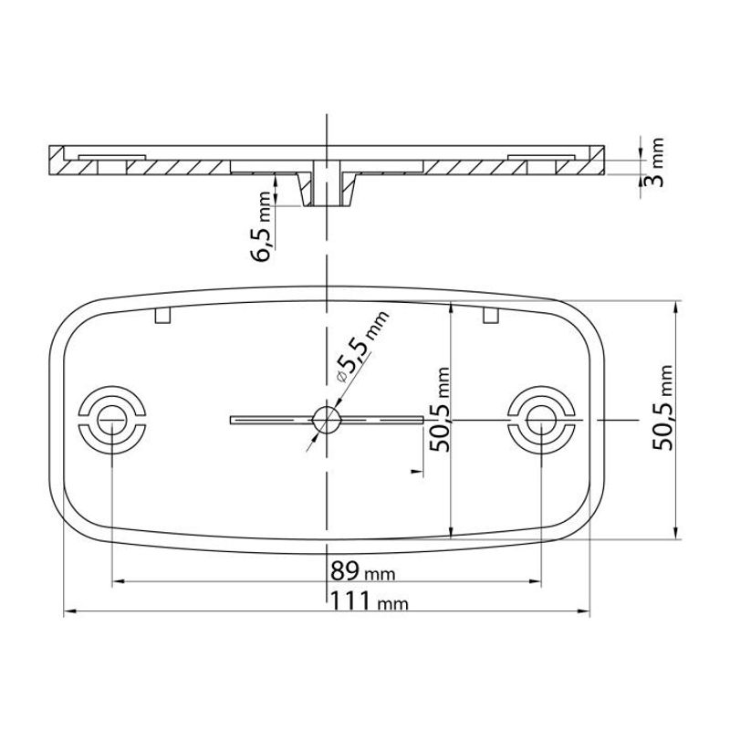 Gummipackning för positionsljus
