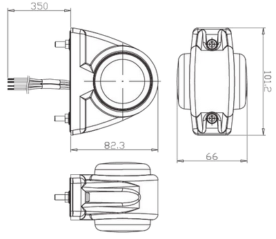 Komplett sidomarkering i gummi, med LED.