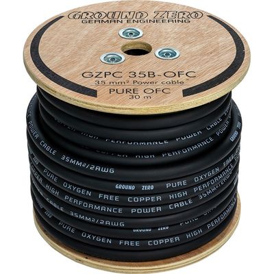 Ground Zero OFC power wire 35mm2 30m - black