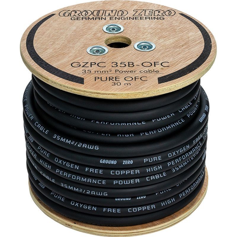 Ground Zero OFC power wire 35mm2 30m - black