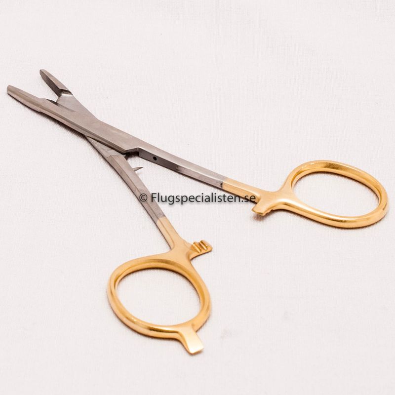 Lockable Forceps, stainless half gold