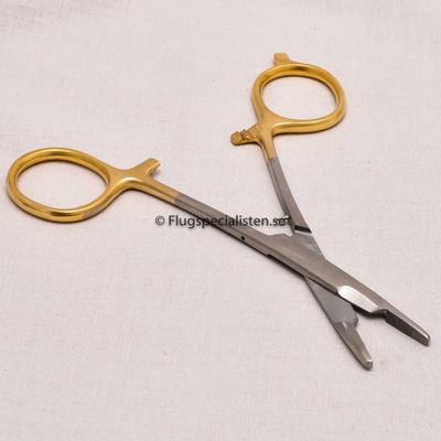 Lockable Forceps, stainless half gold